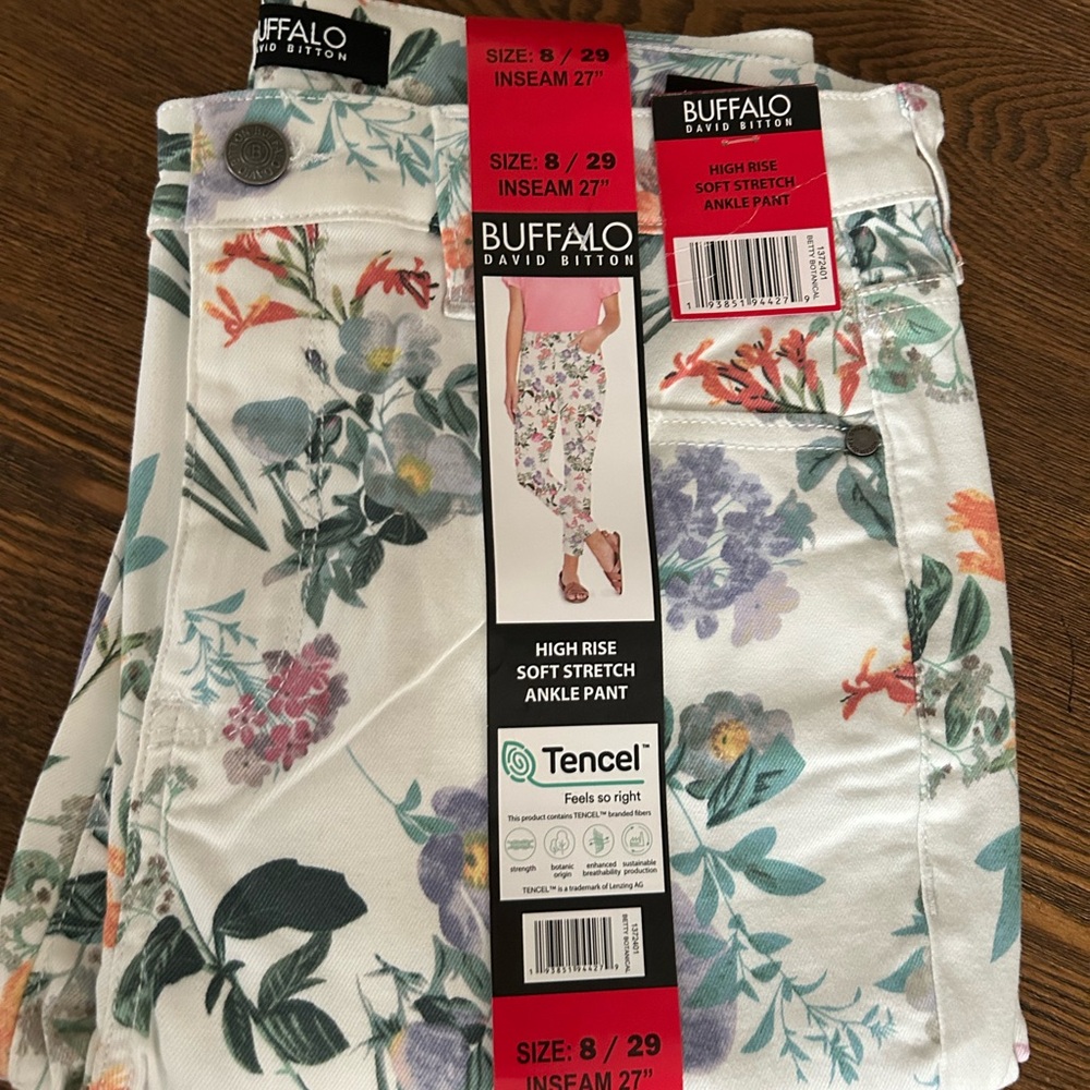 Buffalo David Bitton Multicolor Floral Ankle Pants